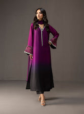 Zainab Chottani - 3 Piece Unstitched Embroidered and Printed SIlk Suit V226